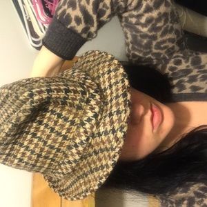 Houndstooth vintage hat used for detective play